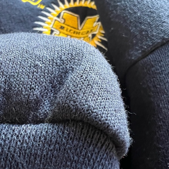 Vintage 90s Logo 7 blue Michigan Wolverines embroidered logo blue sweatshirt XL - Picture 9 of 9